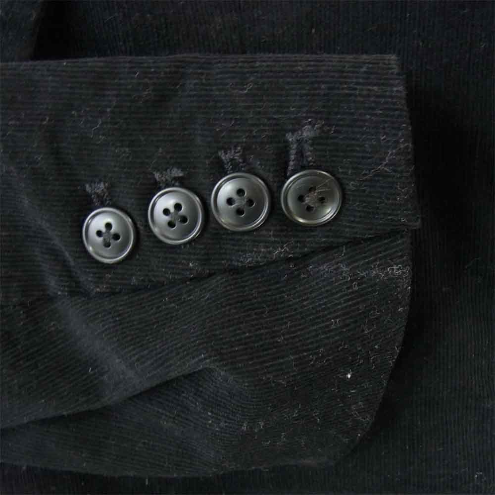 nano universe ナノユニバース 19aw 6689218001 コーデュロイ セットアップ スーツ ジャケット パンツ ダメリーノ  ブラック系 L【新古品】【未使用】【中古】