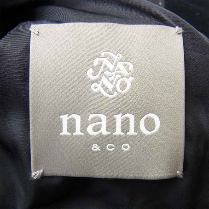 nano universe ナノユニバース 19aw 6689218001 コーデュロイ セットアップ スーツ ジャケット パンツ ダメリーノ  ブラック系 L【新古品】【未使用】【中古】
