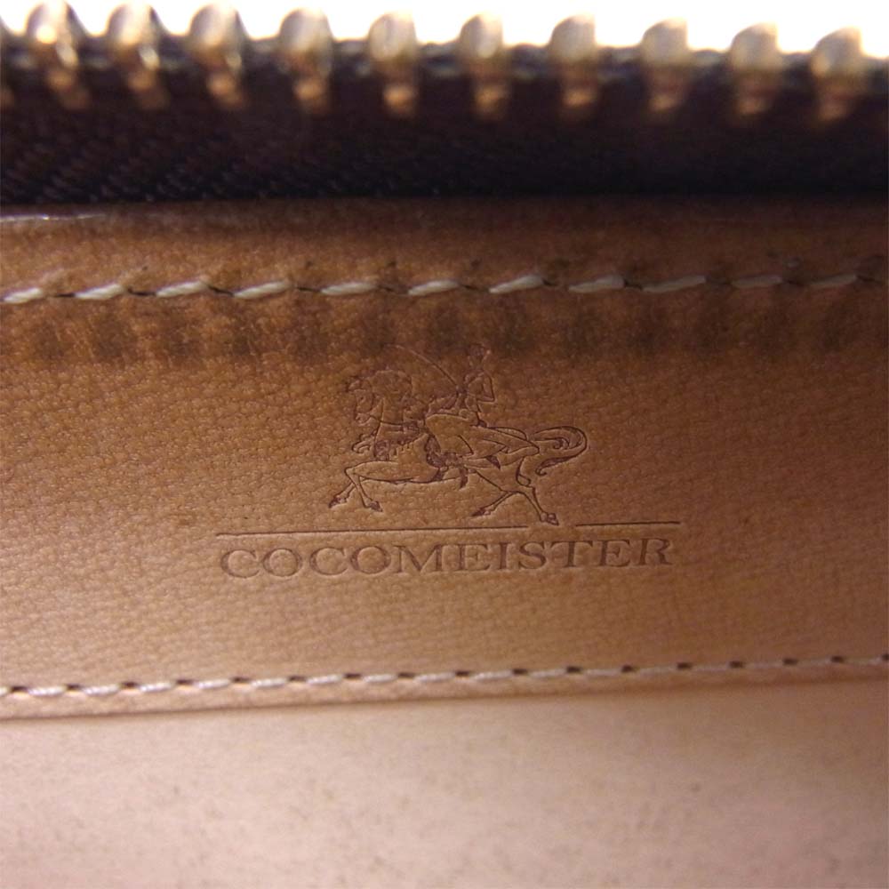 COCOMEISTER ココマイスター ラウンドファスナー ブライダル グランド ウォレット ダークブラウン系【中古】
