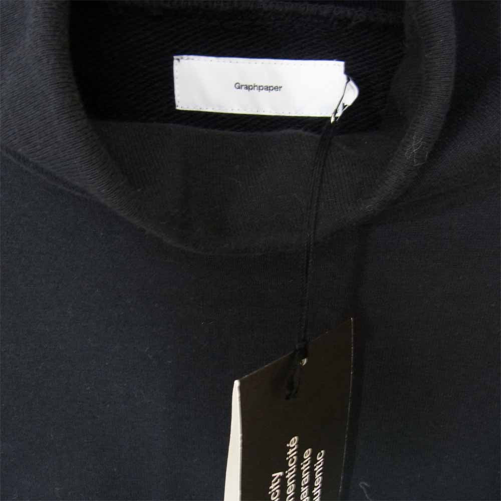 GRAPHPAPER グラフペーパー GU193-70128B × LOOPWHEELER ループウィラー High Neck Sweat ハイ ネック スウェット ブラック系 2【中古】