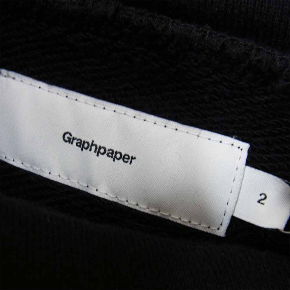 GRAPHPAPER グラフペーパー GU193-70128B × LOOPWHEELER ループウィラー High Neck Sweat ハイ ネック スウェット ブラック系 2【中古】