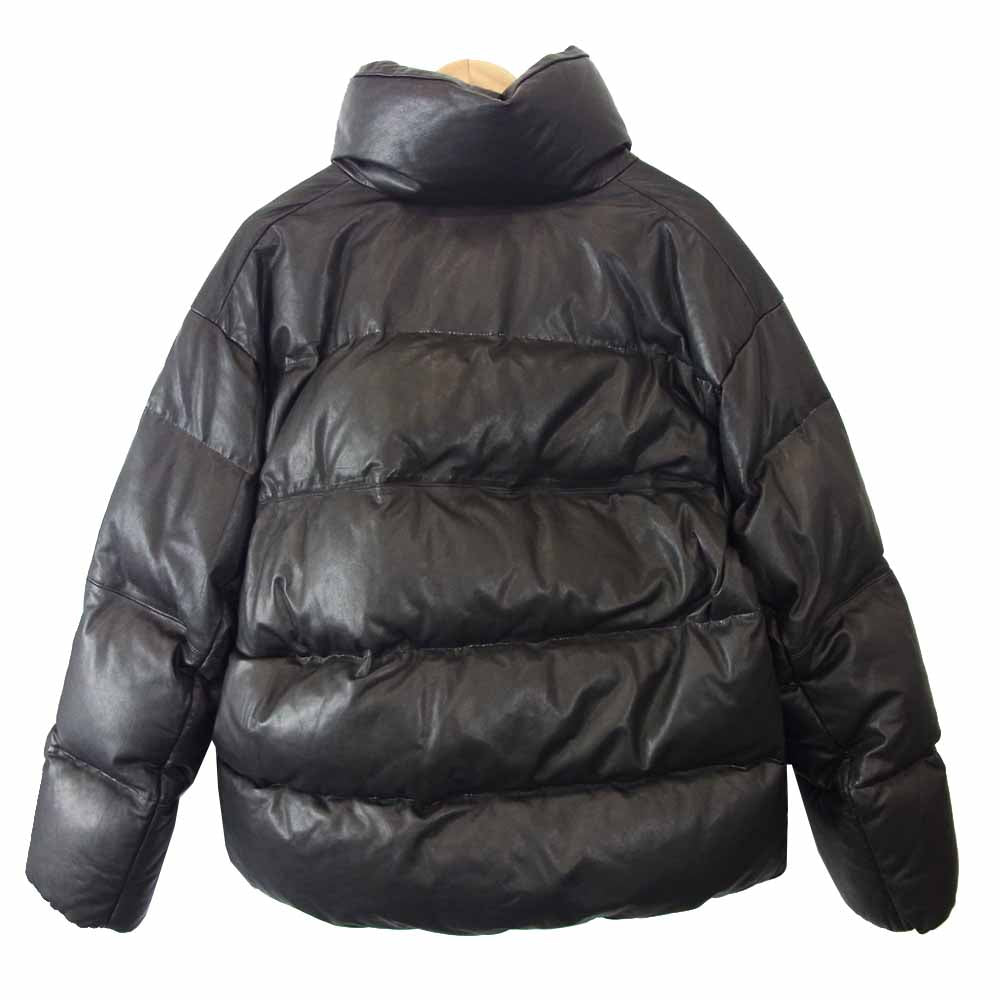 ネサーンス レザー ダウン ジャケット ブラック系 XL【美品】【中古】