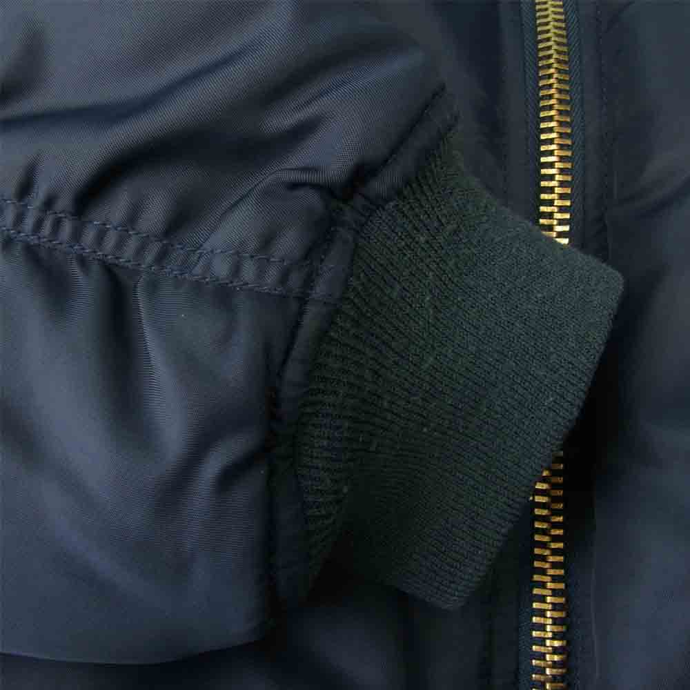 エイヴィル ラヴェルズ FOSTEX GARMENTS INC. BOMBER JACKET MA-1 バックプリント ブルゾン ボンバー ジャケット ネイビー系 L【中古】