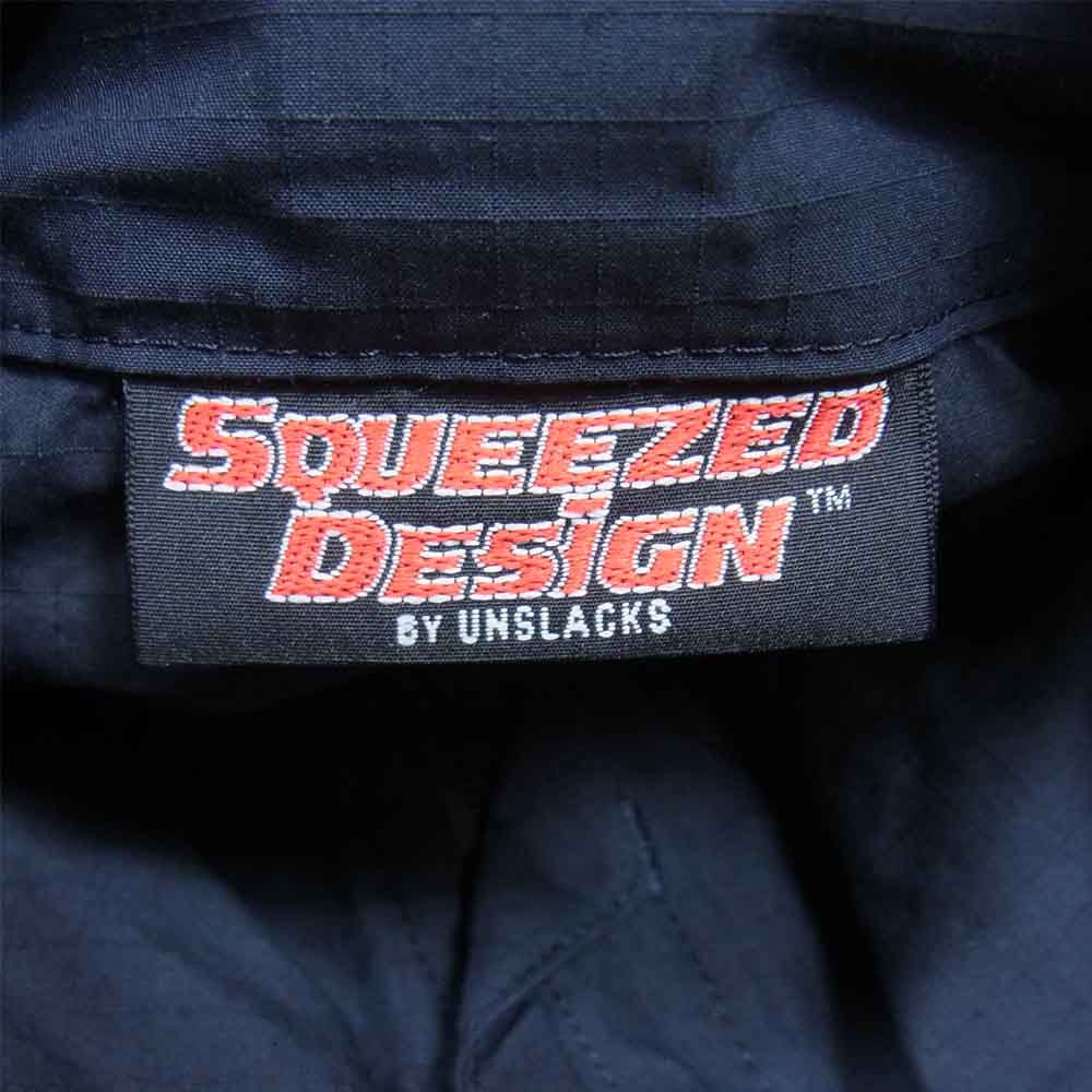 アンスラックス SQUEEZED DESIGN スクイーズドデザイン コーデュラナイロン ウィンドシャツ ジャケット ネイビー系 L【中古】