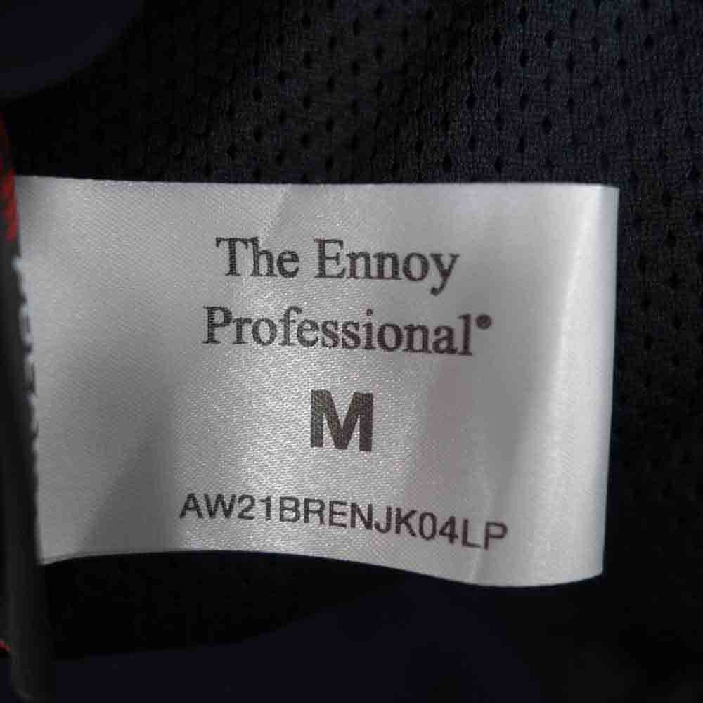 エンノイ THE ENNOY PROFESSIONAL ロゴ刺繍 ジップ フリース ジャケット ネイビー系 M【美品】【中古】
