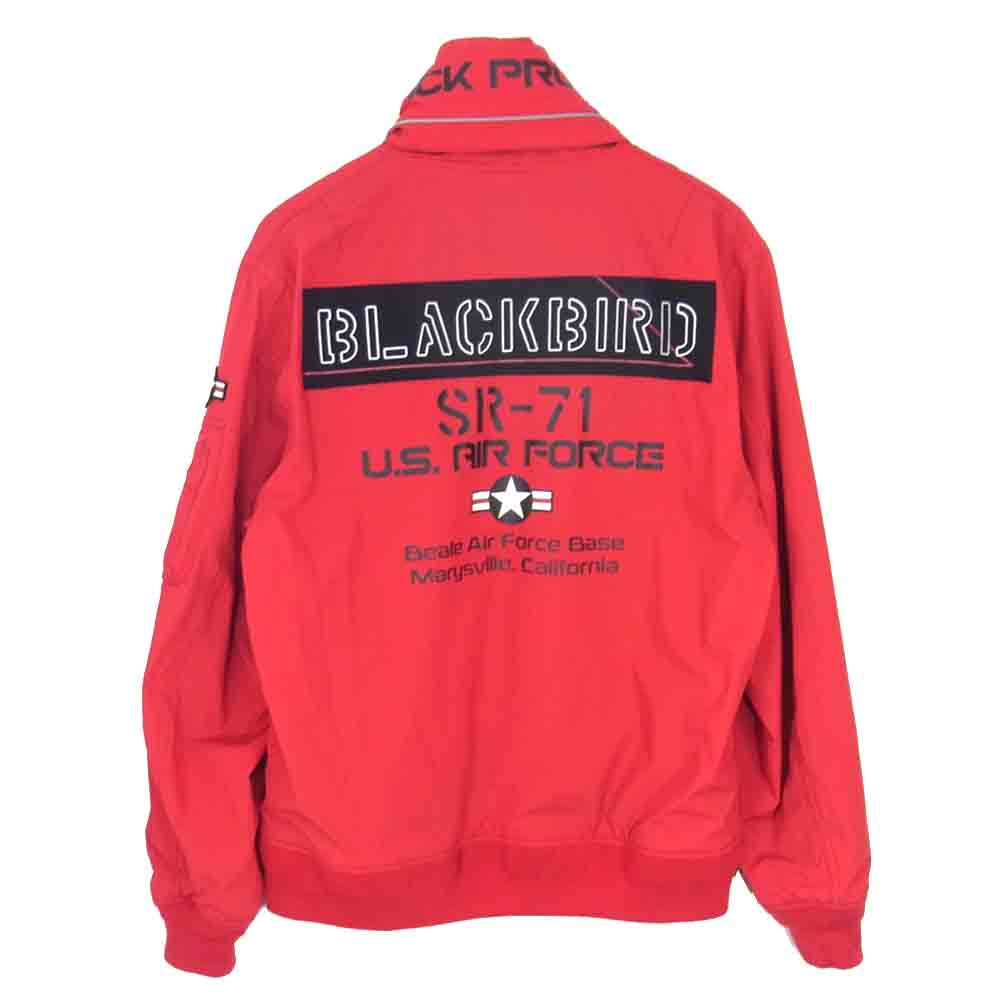 AVIREX アヴィレックス 6102133 BLACKBIRD STAND ZIP JACKET ブラックバード スタンドジップ ジャケット  レッド系 L【中古】