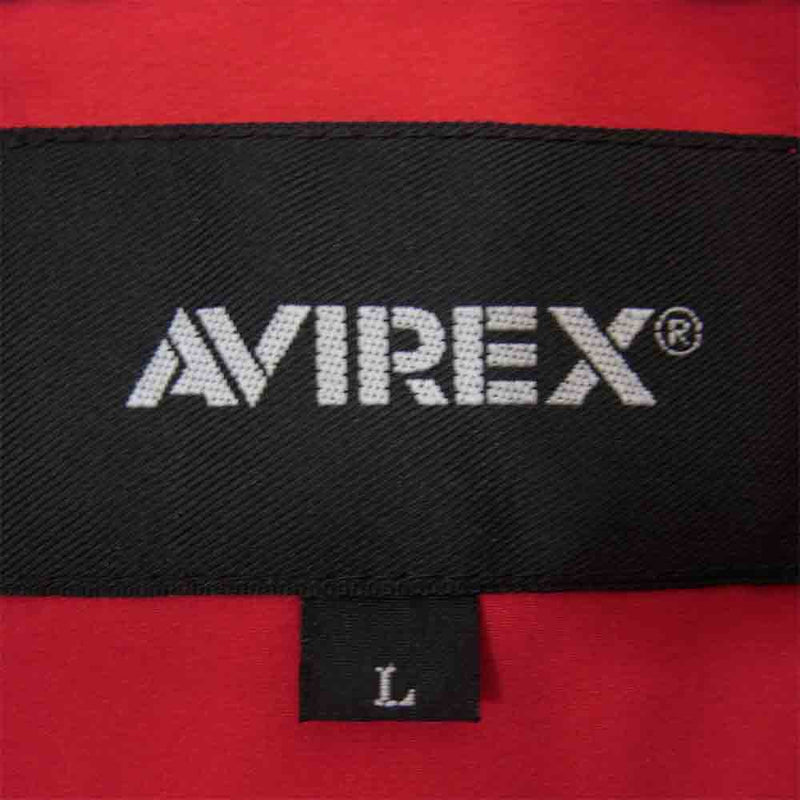 AVIREX アヴィレックス 6102133 BLACKBIRD STAND ZIP JACKET ブラックバード スタンドジップ ジャケット  レッド系 L【中古】