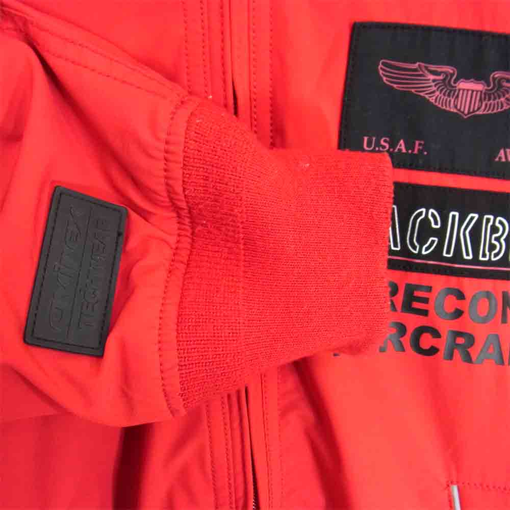 AVIREX アヴィレックス 6102133 BLACKBIRD STAND ZIP JACKET ブラックバード スタンドジップ ジャケット  レッド系 L【中古】
