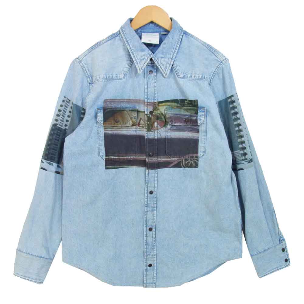 カルバンクライン M191320012 WESTERN SHIRT MACHO BLUE デニム ウエスタン シャツ ジャケット ブルー系 XL【中古】