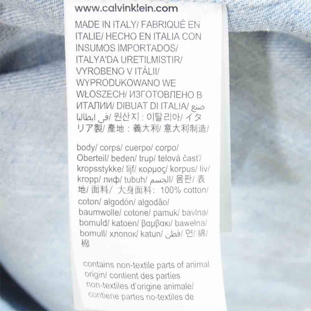 カルバンクライン M191320012 WESTERN SHIRT MACHO BLUE デニム ウエスタン シャツ ジャケット ブルー系 XL【中古】