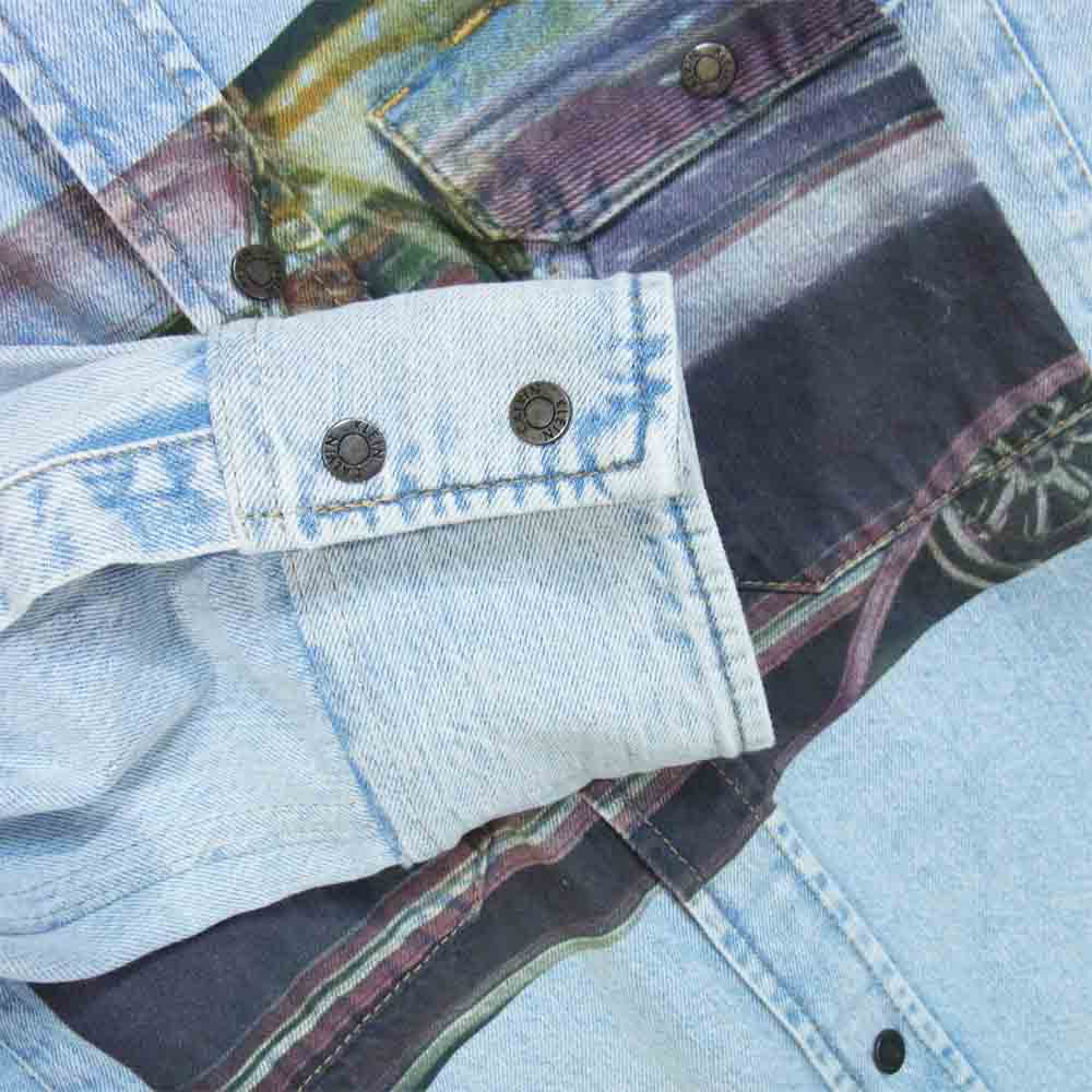 カルバンクライン M191320012 WESTERN SHIRT MACHO BLUE デニム ウエスタン シャツ ジャケット ブルー系 XL【中古】