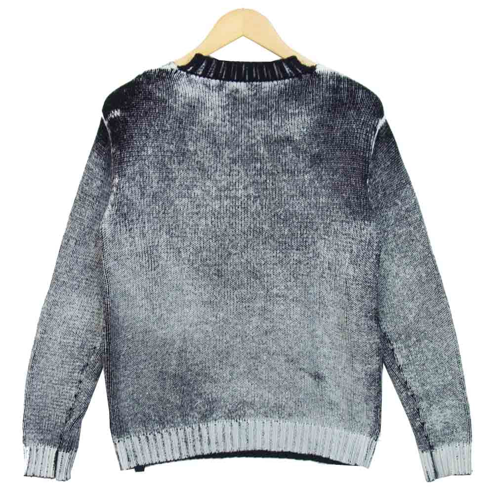 イサムカタヤマ バックラッシュ 16SS K752-01 カットオフネック スプレー ニット ホワイト×ブラック系 L【中古】
