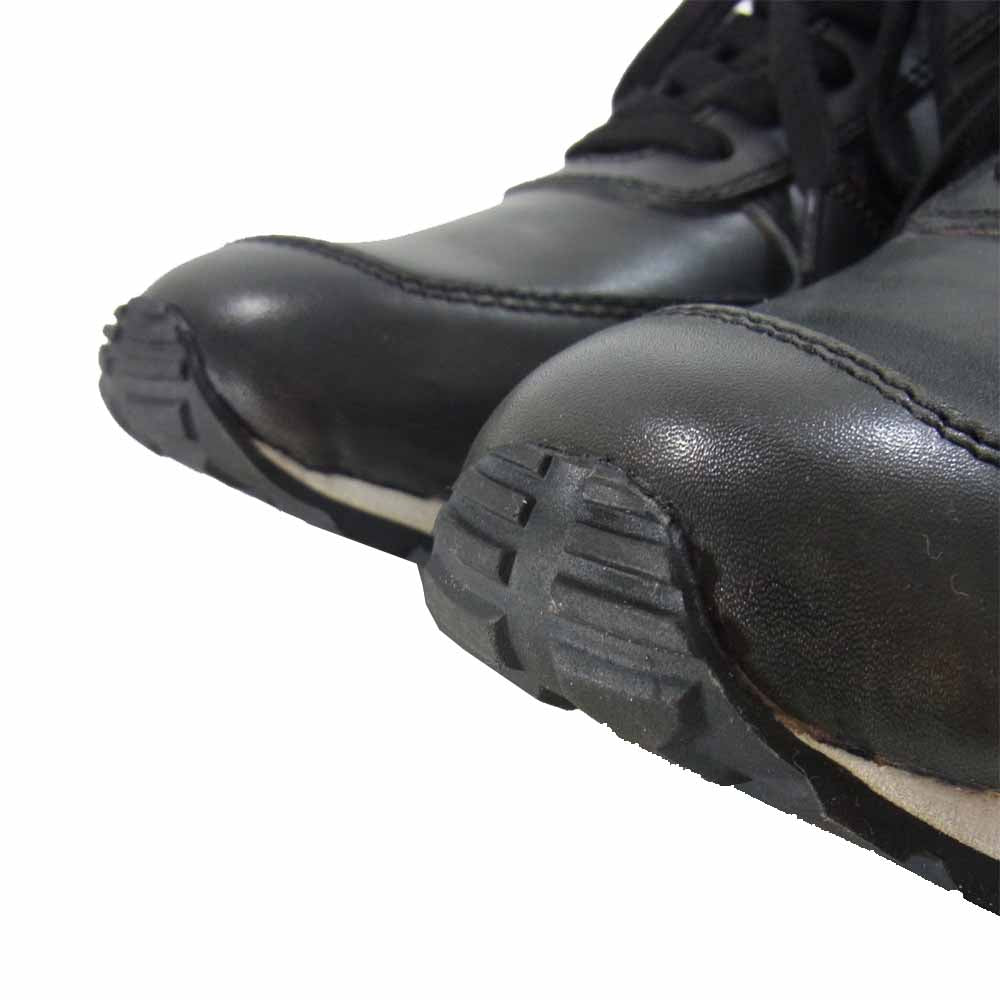 イサムカタヤマバックラッシュ ステアレザー ハンドダイ スニーカー ブラック系【中古】