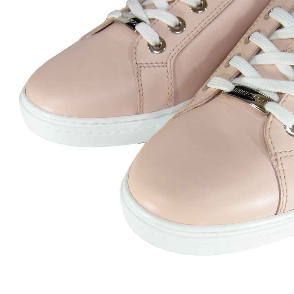 JIMMY CHOO ジミーチュウ CASH スター スタッズ ローカット スニーカー ピンク系 44【美品】【中古】