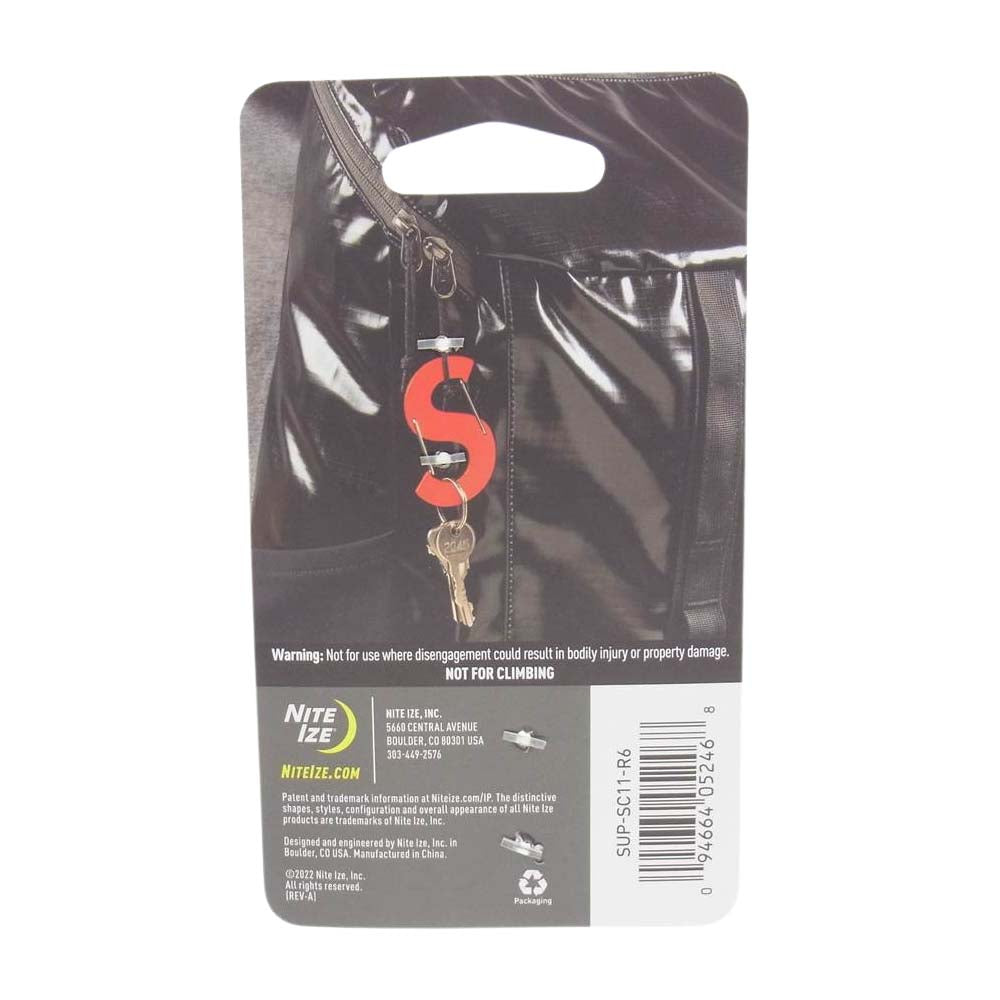 Supreme シュプリーム 21AW Nite Ize S Logo Keychain ナイトアイズ Sロゴ キーチェーン カラビナ シルバー系【新古品】【未使用】【中古】