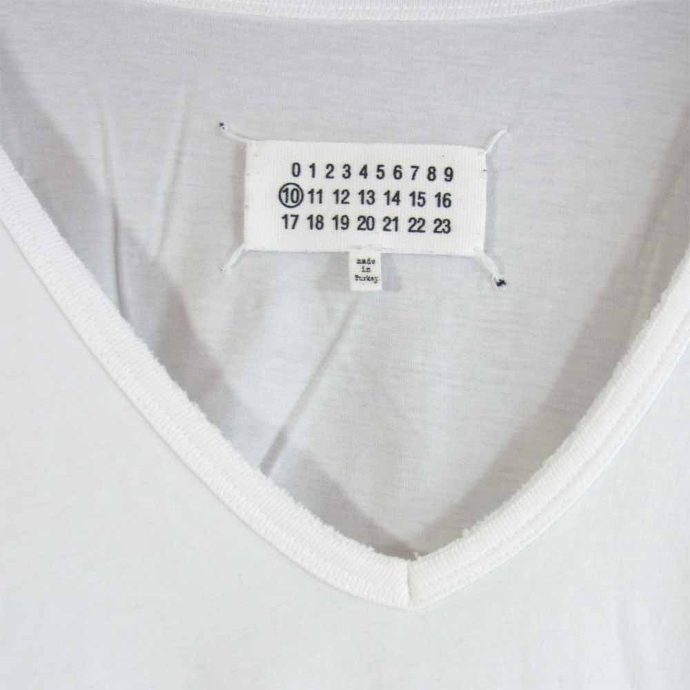 MAISON MARGIELA メゾンマルジェラ 10 Vネック インナー カットソー ホワイト系 48【中古】