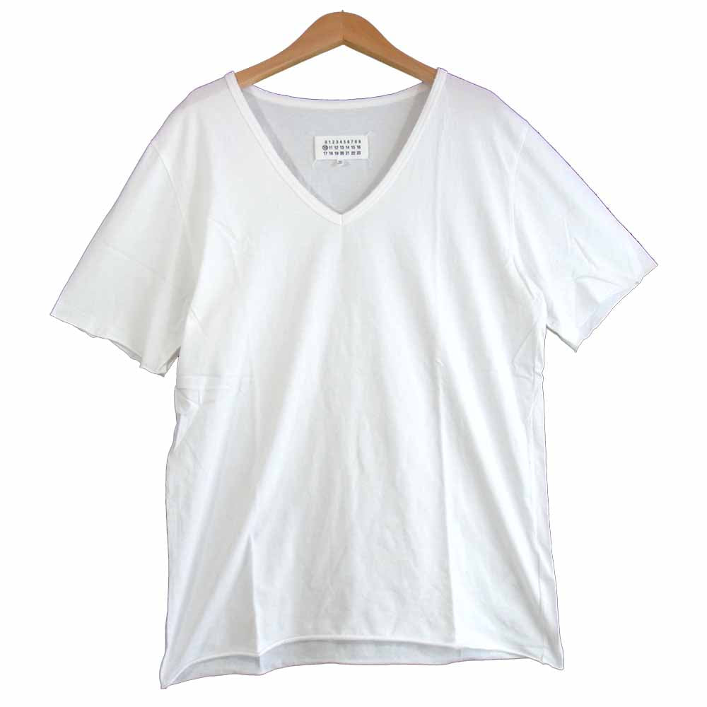 MAISON MARGIELA メゾンマルジェラ 10 Vネック インナー カットソー ホワイト系 48【中古】