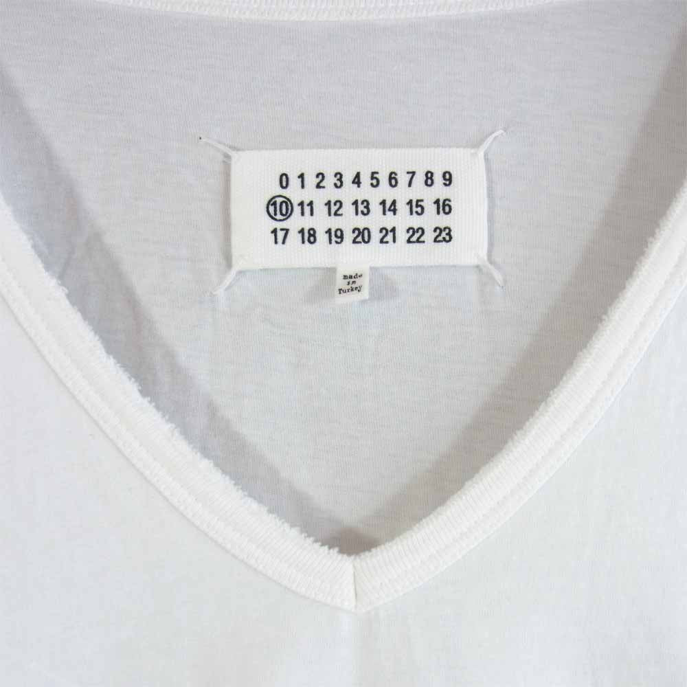 MAISON MARGIELA メゾンマルジェラ 10 Vネック インナー カットソー ホワイト系 48【中古】