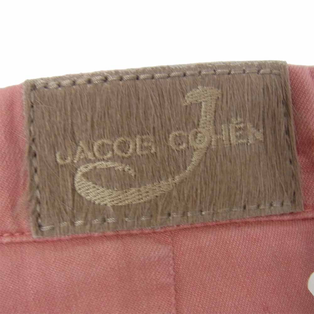 JACOB COHEN ヤコブコーエン TROPEZ ガーメント ダイ ウォッシュド リネン コットン ストレッチ ショーツ ピンク系 32【新古品】【未使用】【中古】
