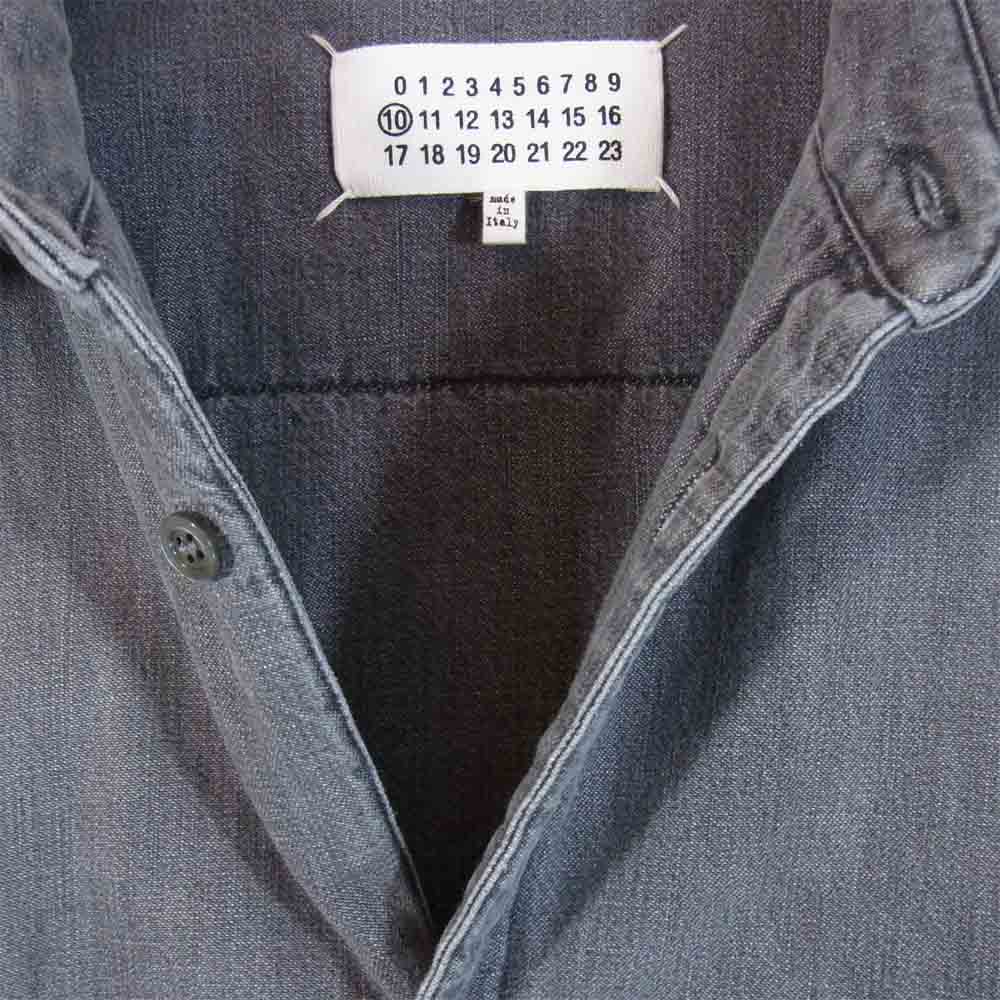 MAISON MARGIELA メゾンマルジェラ S50DL0449 S30697 10 コットン シャツ ジャケット ブラック系 38【中古】