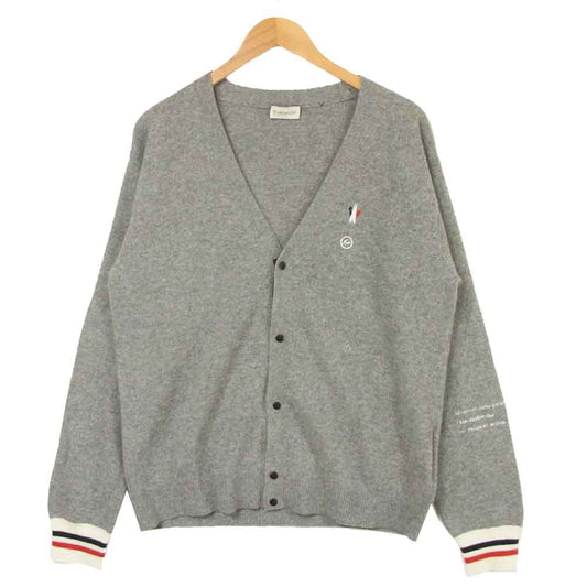 MONCLER モンクレール 7 FRAGMENT HIROSHI FUJIWARA GENIUS CARDIGAN フラグメント ジーニアス カーディガン グレー系 L【美品】【中古】