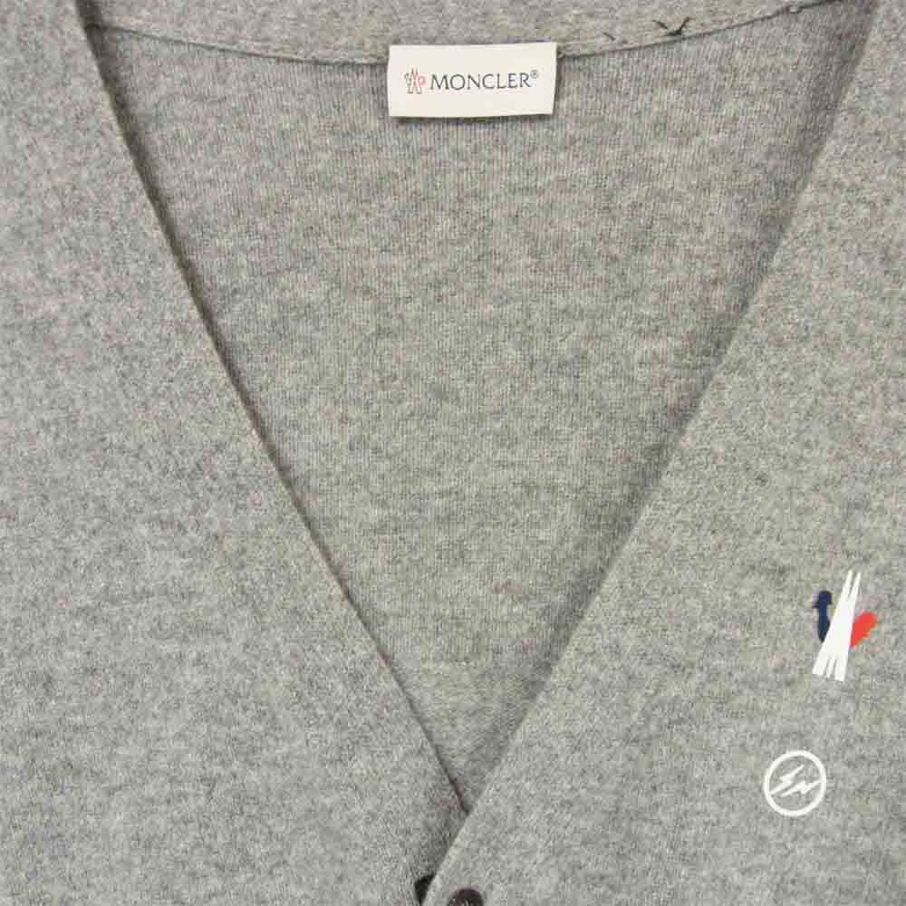MONCLER モンクレール 7 FRAGMENT HIROSHI FUJIWARA GENIUS CARDIGAN フラグメント ジーニアス カーディガン グレー系 L【美品】【中古】