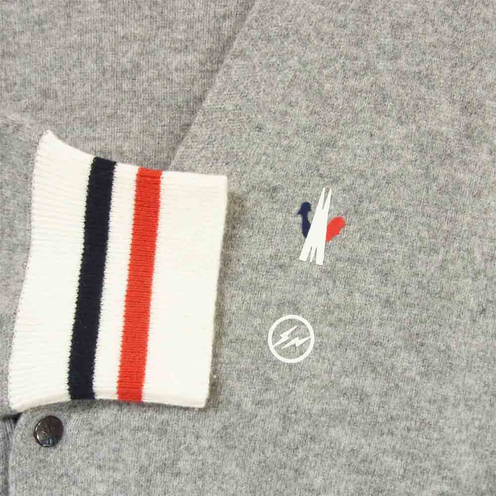 MONCLER モンクレール 7 FRAGMENT HIROSHI FUJIWARA GENIUS CARDIGAN フラグメント ジーニアス カーディガン グレー系 L【美品】【中古】