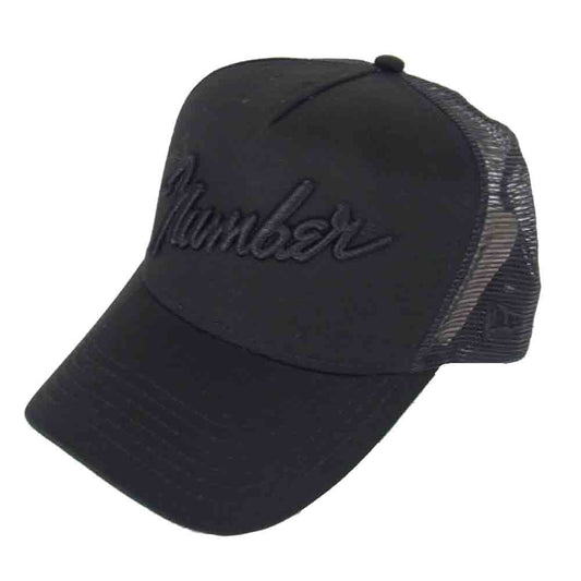 NUMBER(N)INE ナンバーナイン ニューエラ NEW ERA MESH CAP ロゴ メッシュキャップ  ブラック系【中古】