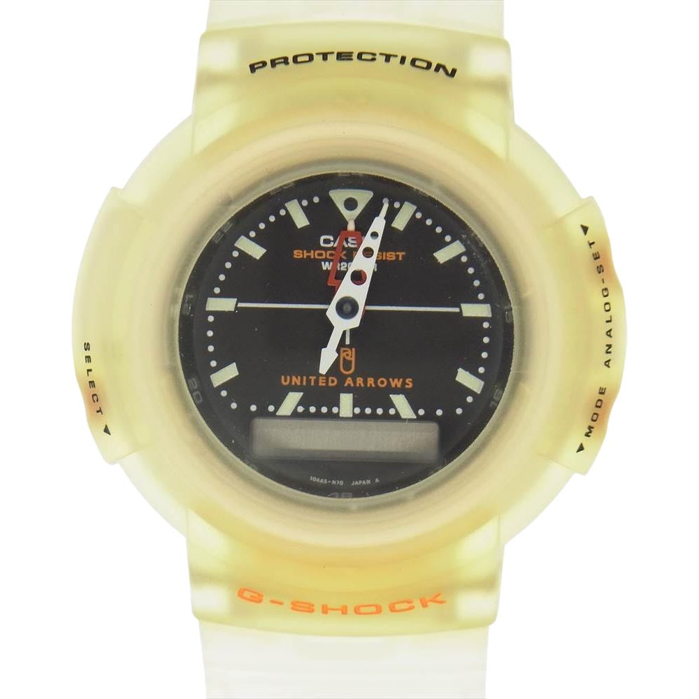 G-SHOCK ジーショック UNITED ARROWS ユナイテッドアローズ AW-500BUA-1E デジアナ クォーツ 腕時計 不動品 クリア系【中古】