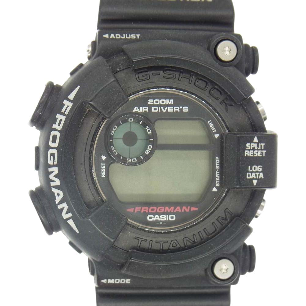 G-SHOCK ジーショック DW-8200Z-1T FROGMAN フロッグマン デジタル 200m AIR DIVER'S クォーツ 腕時計 不動品 ブラック系【美品】【中古】