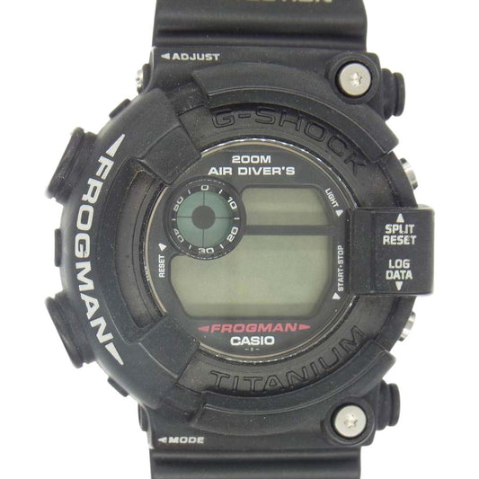 G-SHOCK ジーショック DW-8200Z-1T FROGMAN フロッグマン デジタル 200m AIR DIVER'S クォーツ 腕時計 不動品 ブラック系【美品】【中古】