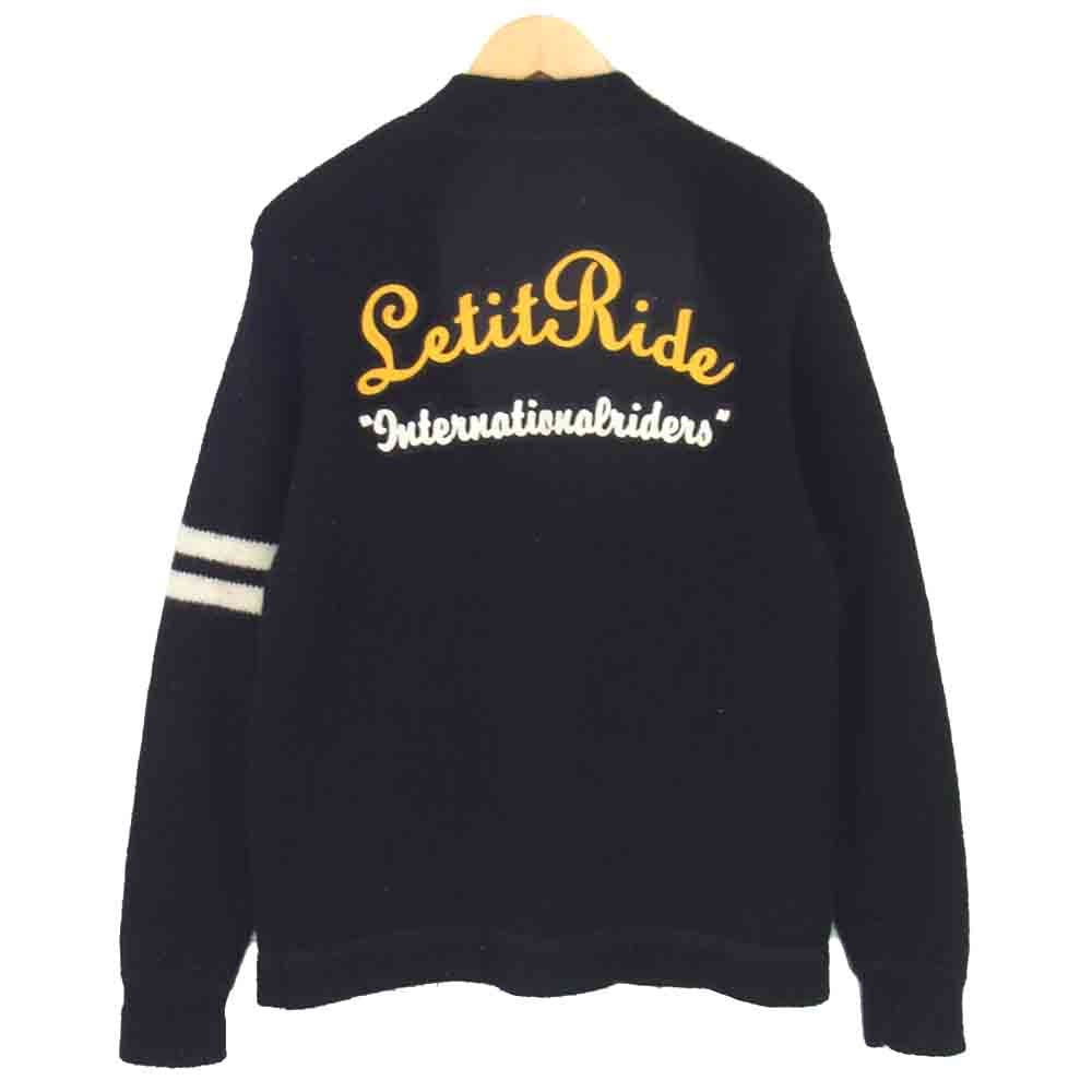 Champion チャンピオン × LET IT RIDE レット イット ライド ランタグ復刻 レタード カーディガン ブラック系 44【中古】