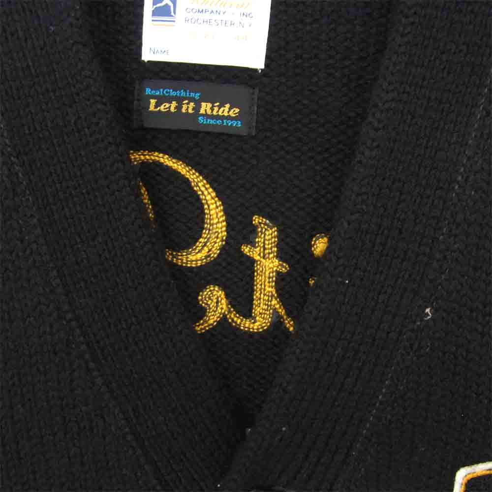 Champion チャンピオン × LET IT RIDE レット イット ライド ランタグ復刻 レタード カーディガン ブラック系 44【中古】