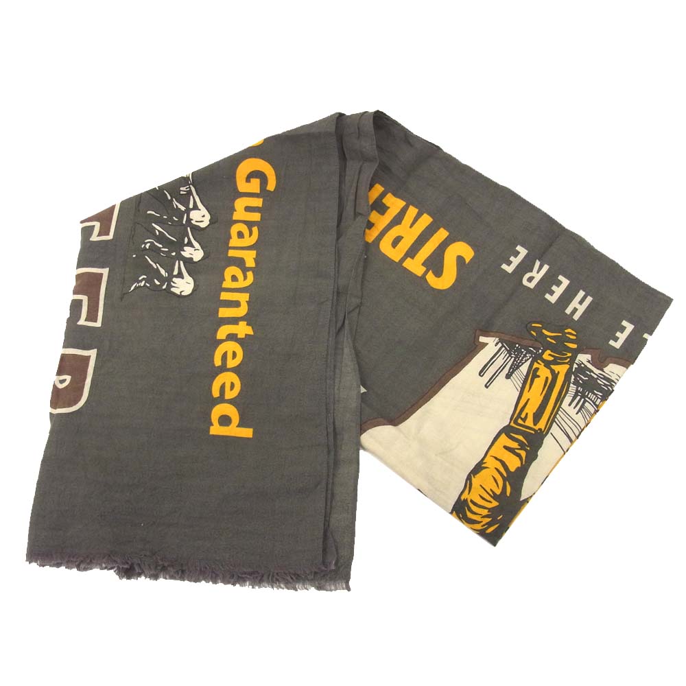 オールドジョー ストール ロゴ  グレー系【中古】