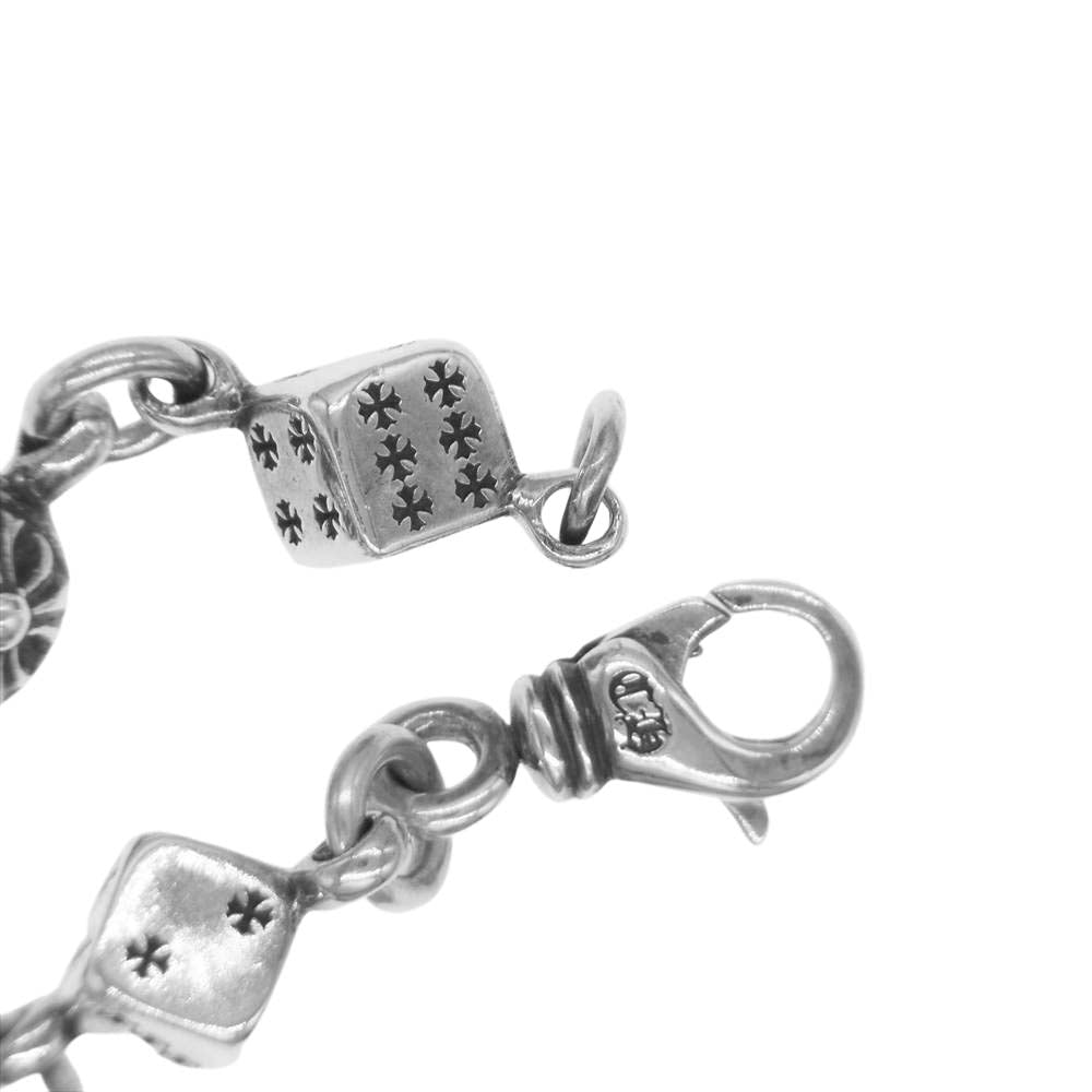 CHROME HEARTS クロムハーツ（原本有） 国内正規品 インボイス付属 DICE NO1 CRSBL サイコロ ダイス クロスボール チェーン シルバー ブレスレット シルバー系【中古】