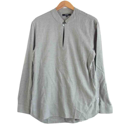 ATTACHMENT アタッチメント 長袖 ノーカラー ポロシャツ グレー系 3【中古】