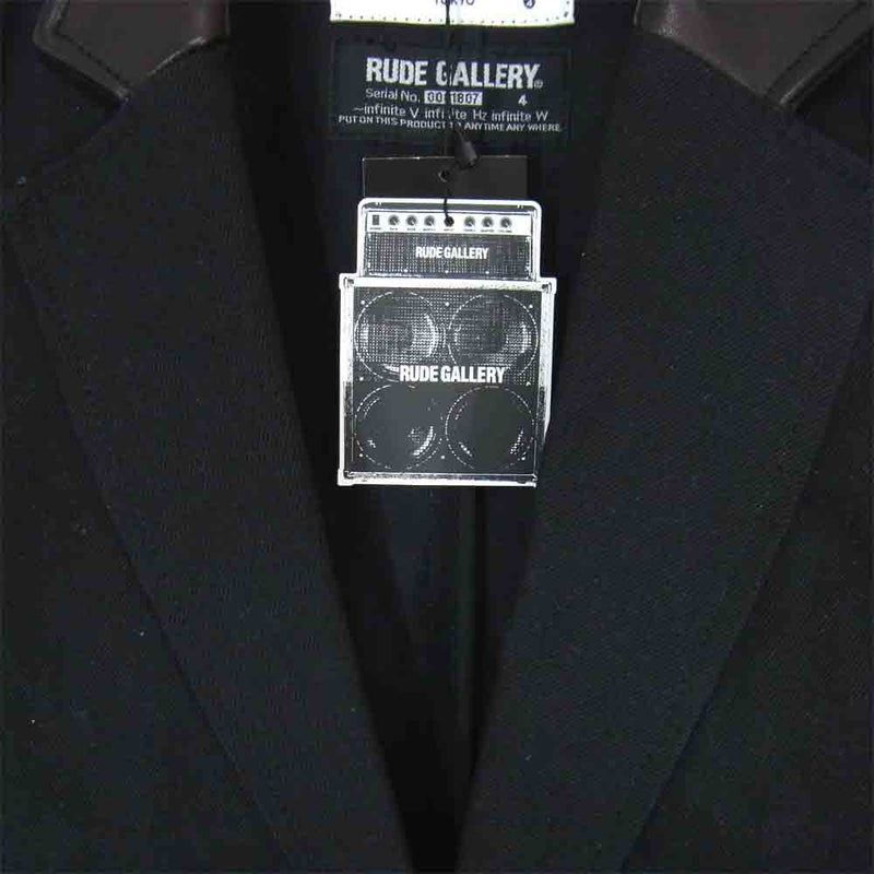 RUDE GALLERY ルードギャラリー THE BLACK RUDE OVER DUB 3B テーラード コート ブラック系 4【美品】【中古】
