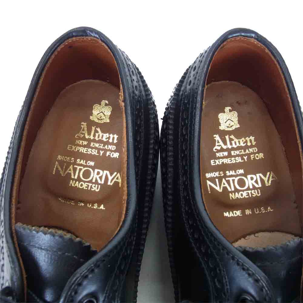 ALDEN オールデン N6512 × ナトリヤ モディファイド クロムエクセル ロング ウィングチップ シューズ ブラック系 9D【新古品】【未使用】【中古】