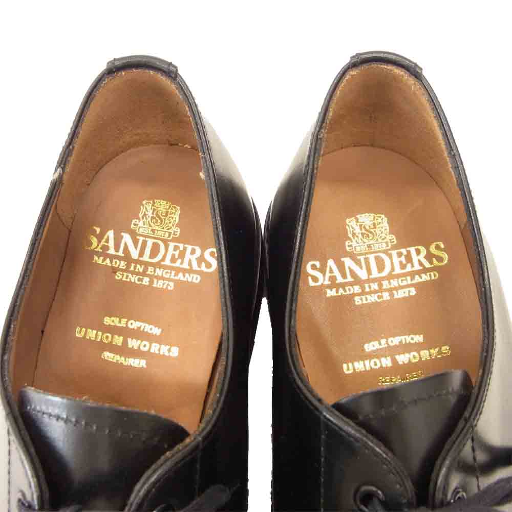 SANDERS サンダース 1937B military derby ミリタリー ダービー キャップトゥ シューズ ブラック系 GB 8.5【新古品】【未使用】【中古】