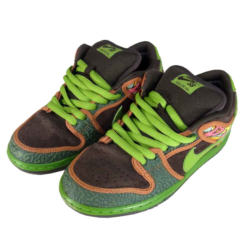 NIKE SB ナイキエスビー 789841-332 DUNK LOW PRM DLS SB QS DE LA SOUL デラソウル サファリ スニーカー グリーン系 US8.5【中古】
