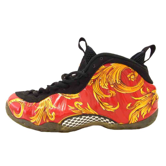 Supreme シュプリーム 14SS 652792-600 NIKE ナイキ AIR FOAMPOSITE 1 SUPREME SP ポジット ブラック系 レッド系 26cm【中古】