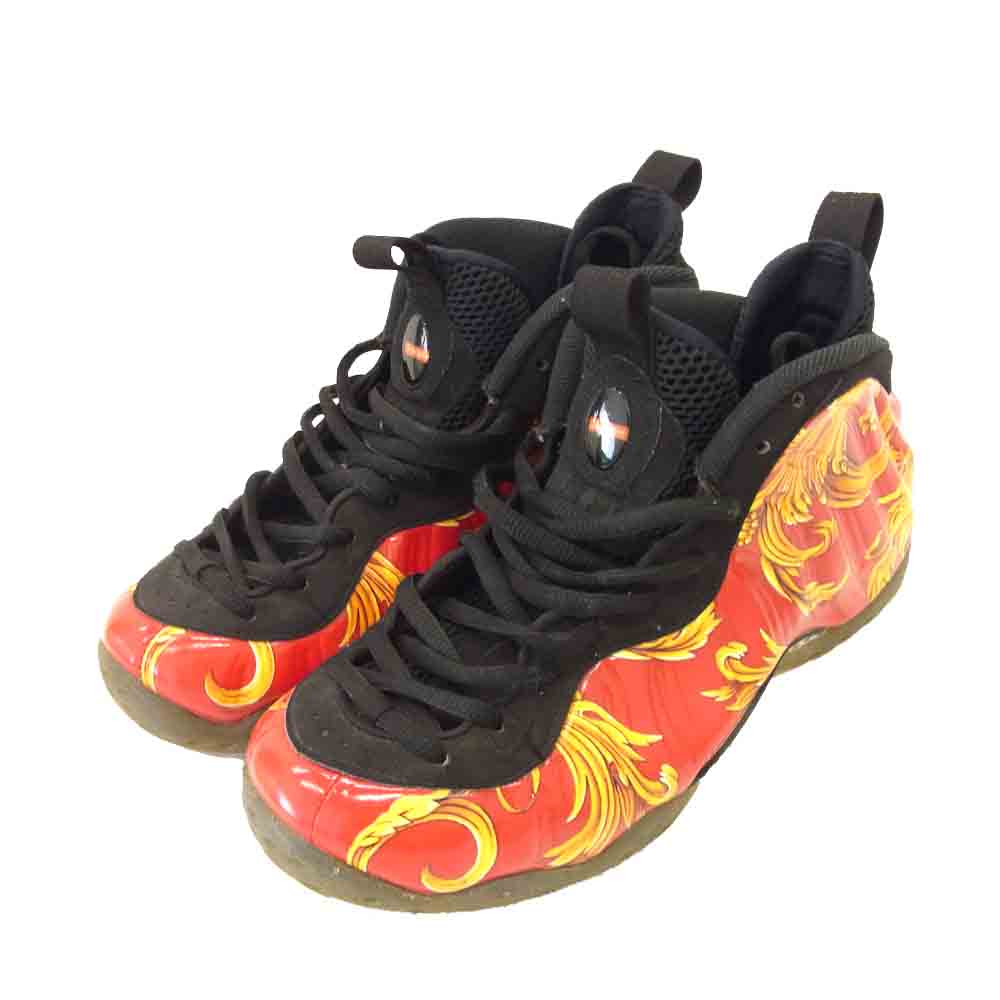 Supreme シュプリーム 14SS 652792-600 NIKE ナイキ AIR FOAMPOSITE 1 SUPREME SP ポジット ブラック系 レッド系 26cm【中古】