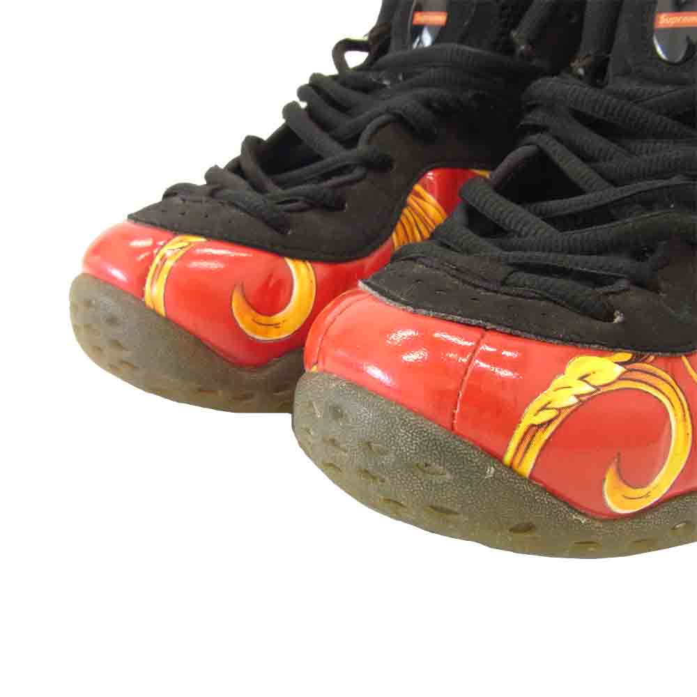 Supreme シュプリーム 14SS 652792-600 NIKE ナイキ AIR FOAMPOSITE 1 SUPREME SP ポジット ブラック系 レッド系 26cm【中古】