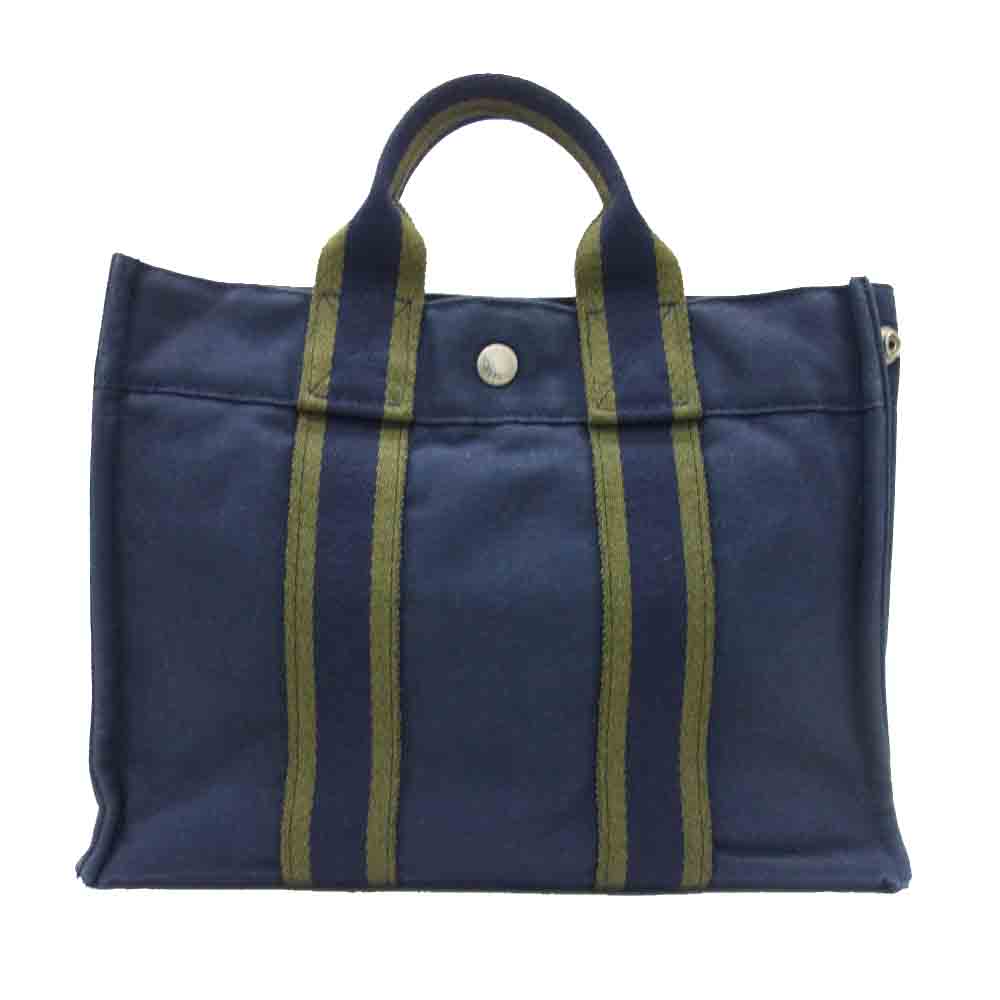 HERMES エルメス フールトゥ PM トート バッグ ネイビー系【中古】