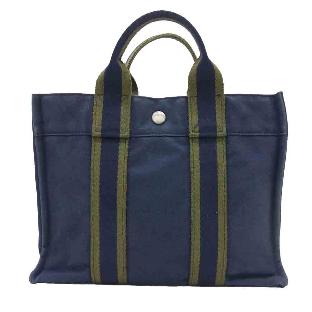 HERMES エルメス フールトゥ PM トート バッグ ネイビー系【中古】