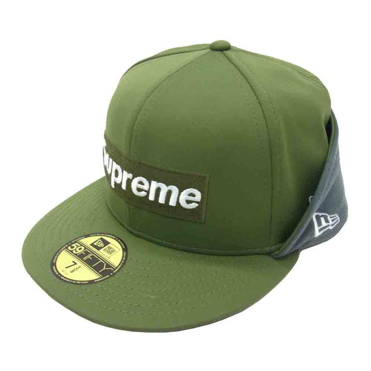 Supreme シュプリーム 20AW WINDSTOPPER Earflap Box Logo New Era ニューエラ ダークオリーブ 7 3/8 58.7cm【極上美品】【中古】