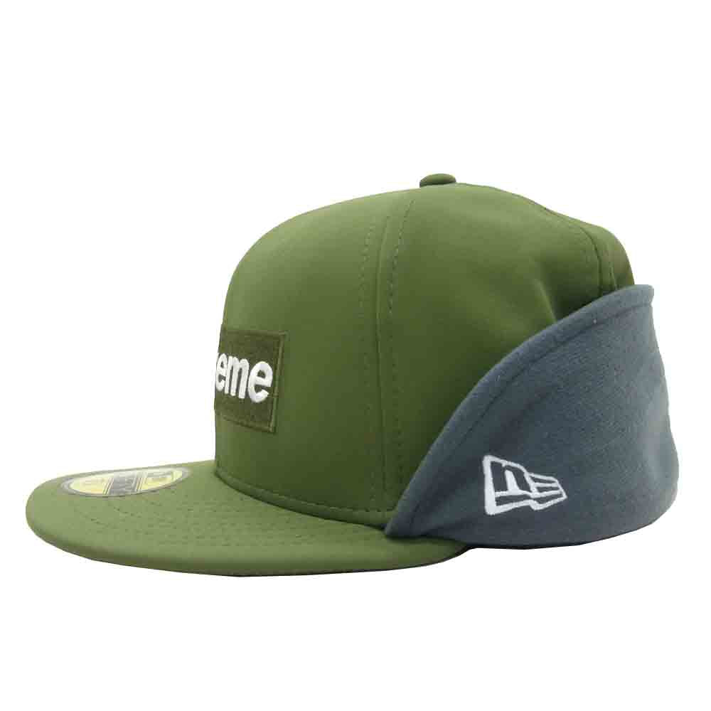 Supreme シュプリーム 20AW WINDSTOPPER Earflap Box Logo New Era ニューエラ ダークオリーブ 7 3/8 58.7cm【極上美品】【中古】