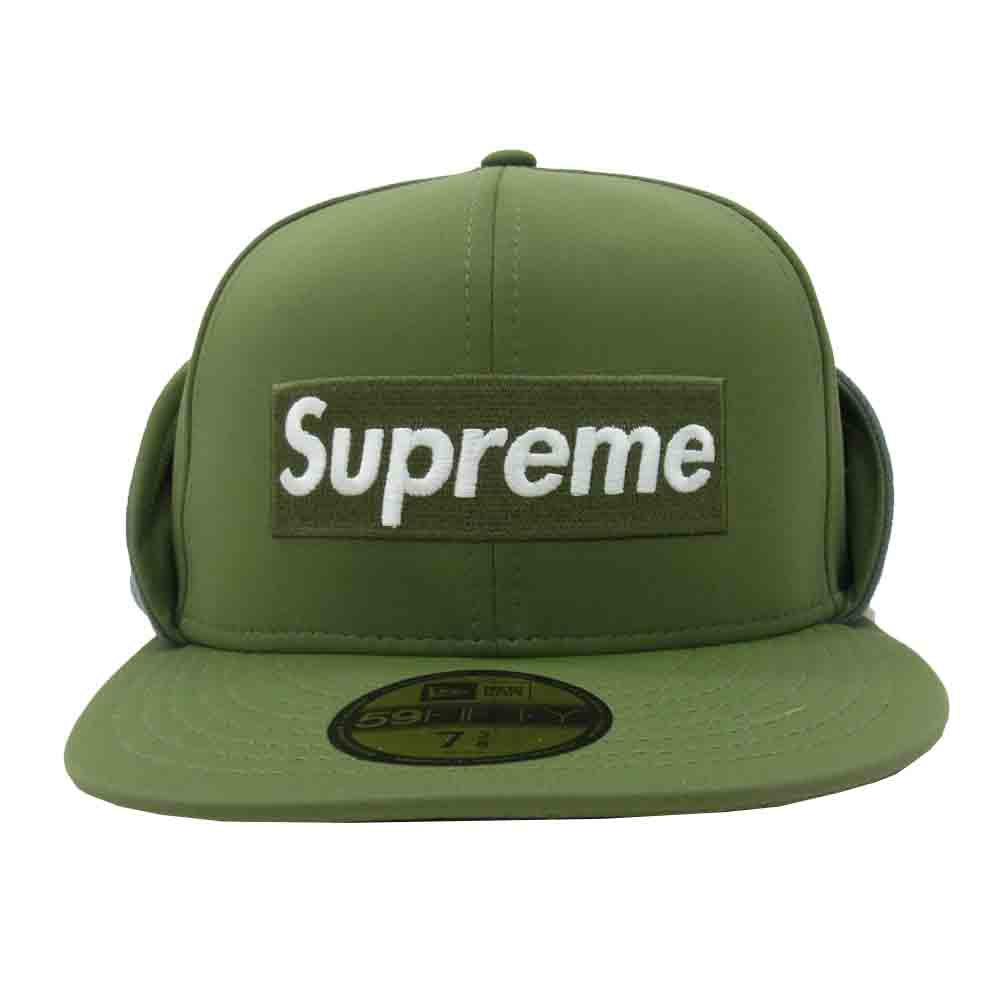 Supreme シュプリーム 20AW WINDSTOPPER Earflap Box Logo New Era ニューエラ ダークオリーブ 7 3/8 58.7cm【極上美品】【中古】