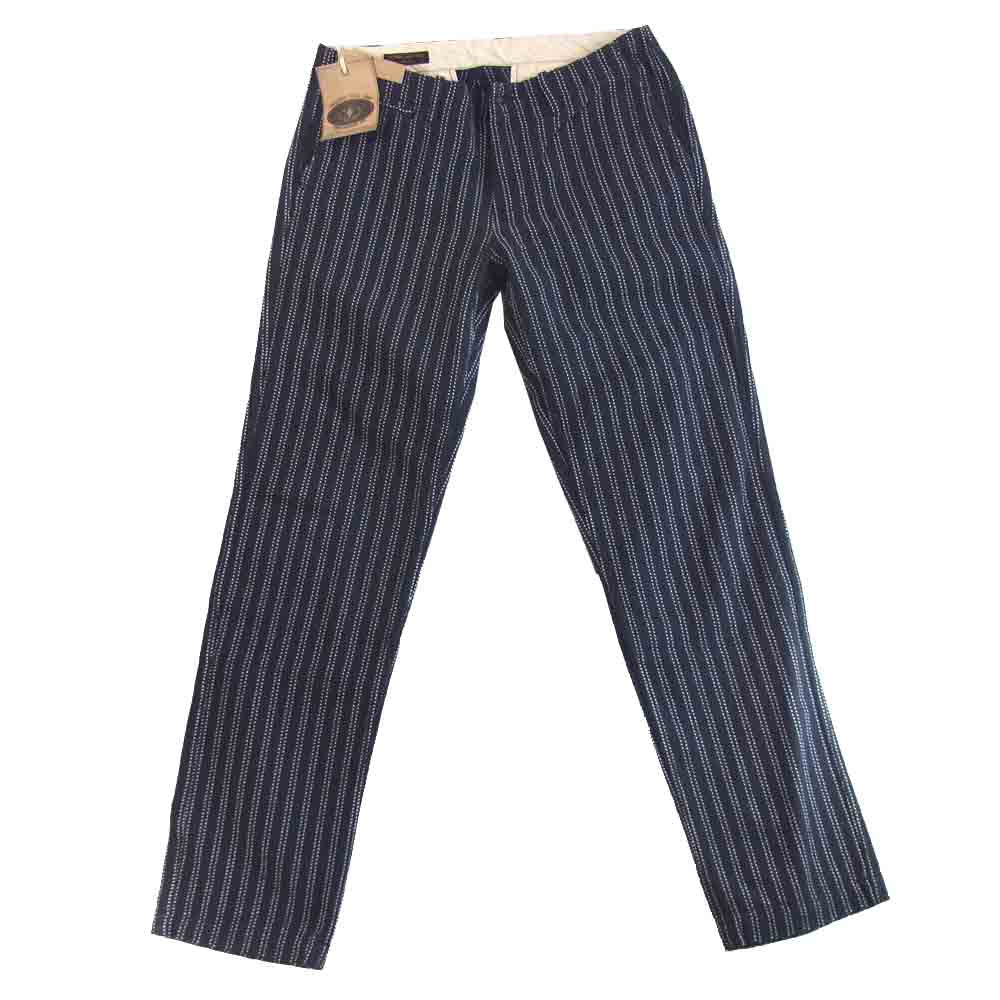 ウエストライド 刺子 パンツ 黒×白 33【新古品】【未使用】【中古】