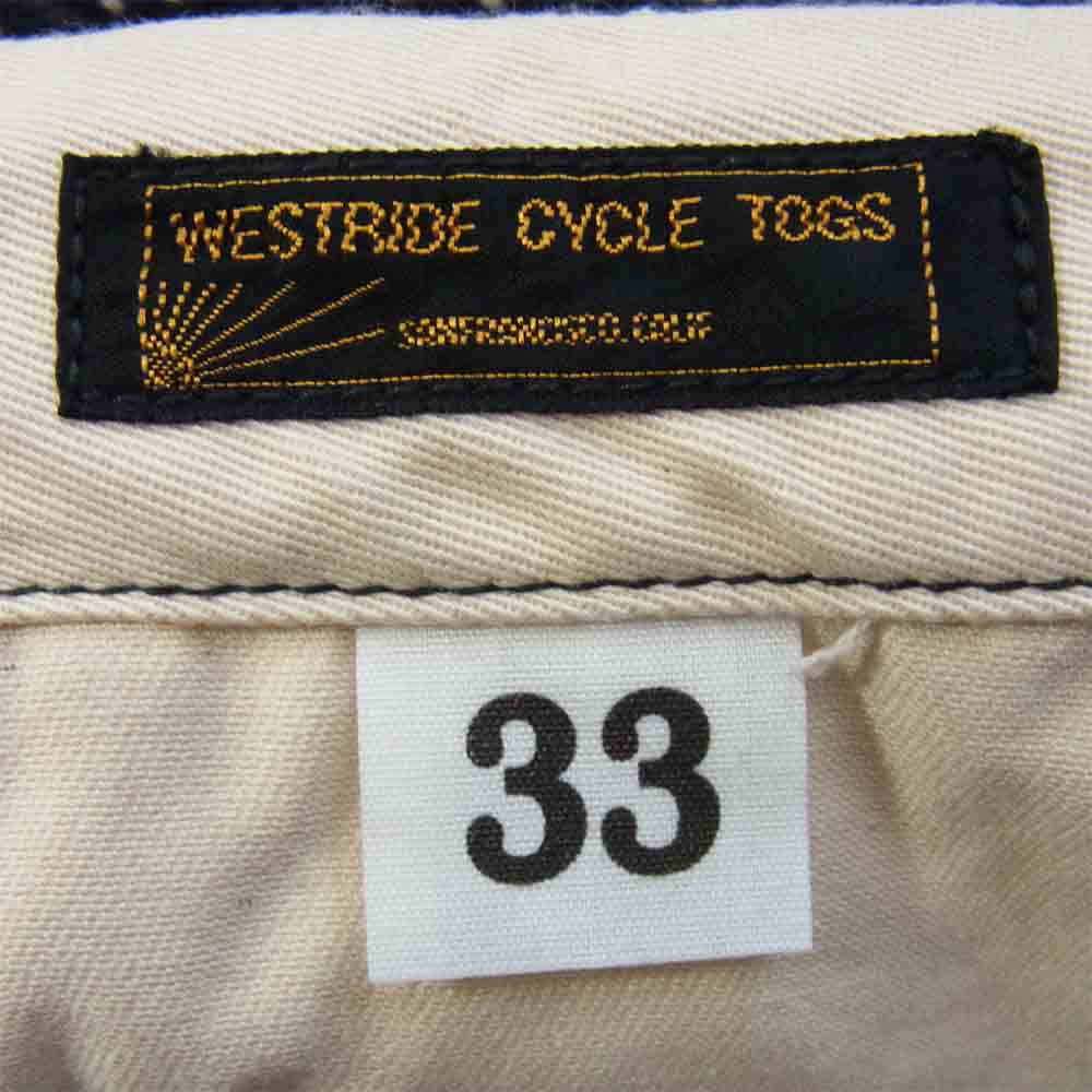 ウエストライド 刺子 パンツ 黒×白 33【新古品】【未使用】【中古】